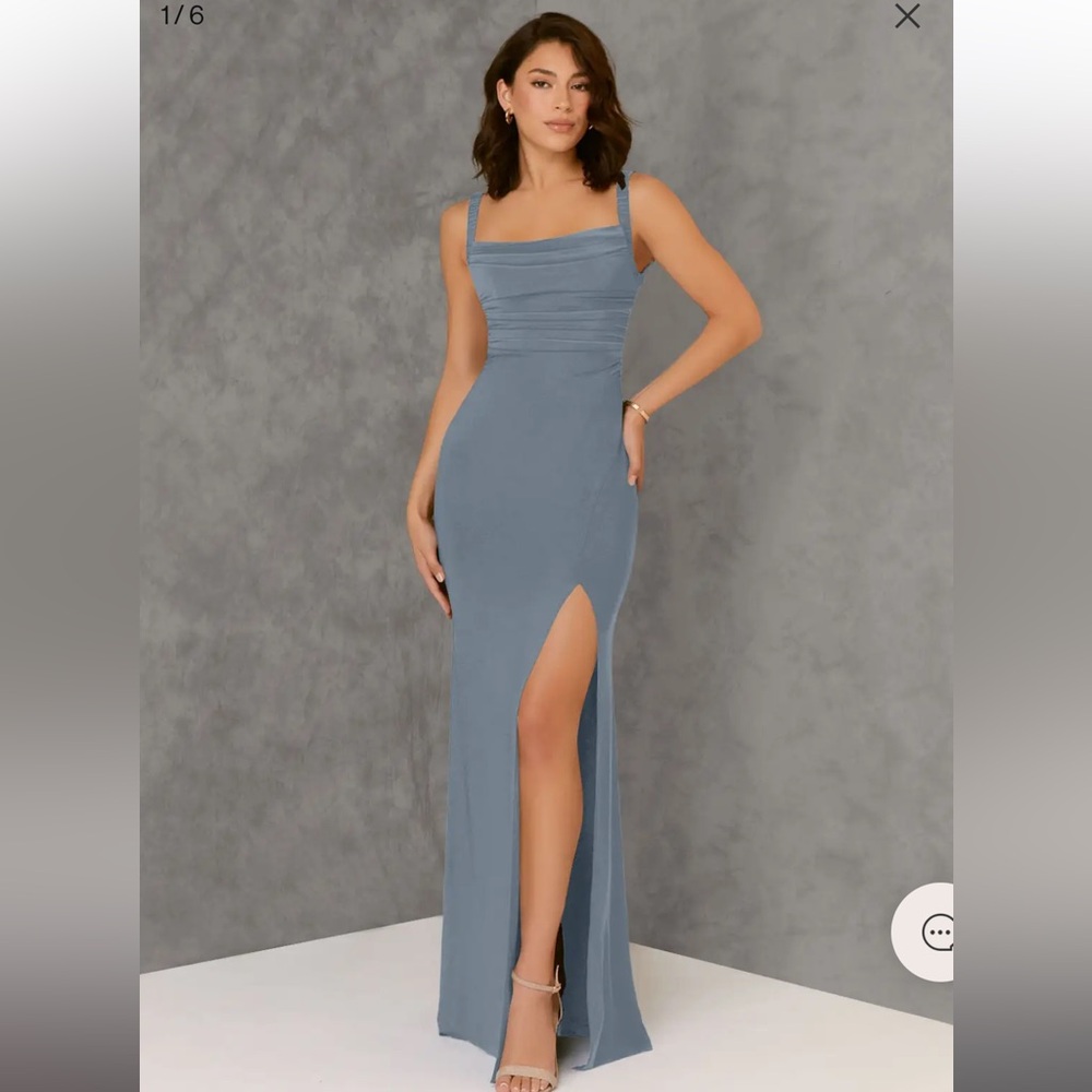 Azazie Dusty Blue Bridesmaid Dress